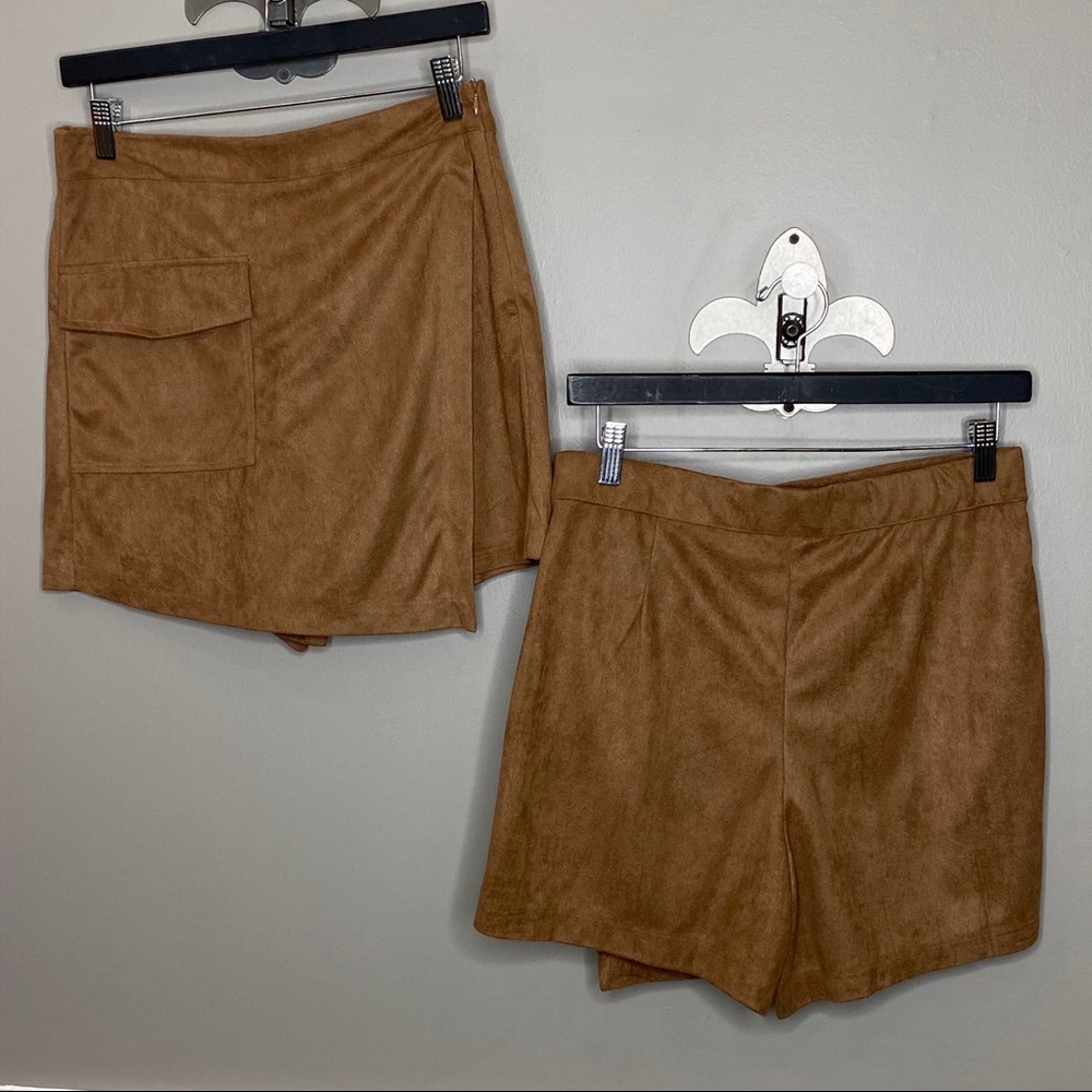 Suede Skort